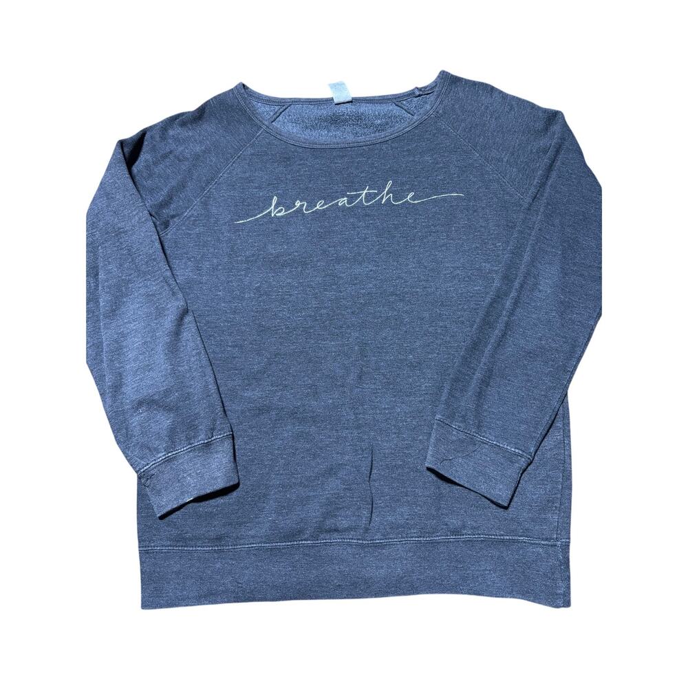 Eden Breathe Womens 2XL Dark Heather Grey Relaxed Pullover Sweater